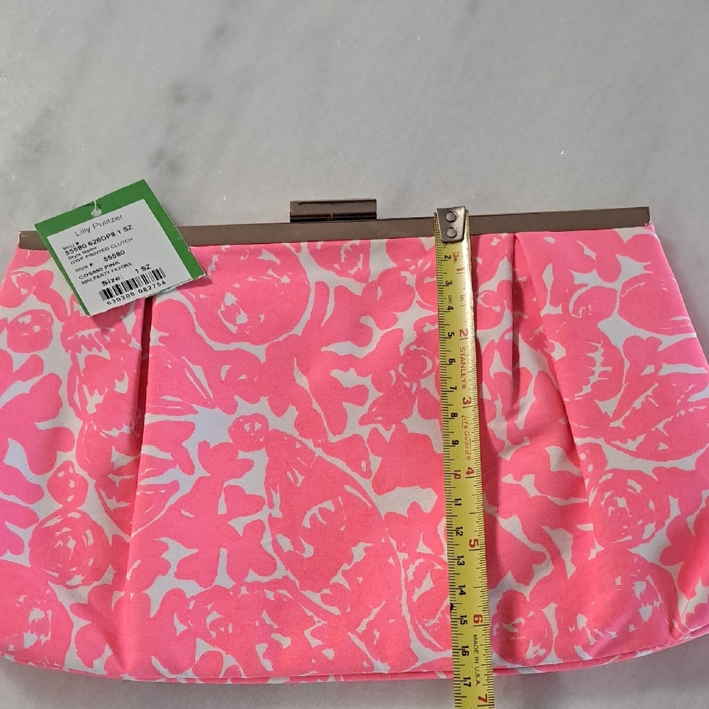 Lily Pulitzer Pink Floral Clutch Bag - Picture 3 of 5